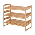 thumbnail image 3 of (2 pack) Better Homes & Gardens 3-Tier Bamboo Shoe Rack for Shoe Storage, Holds up to 9 Pairs, 28.66 in Wx 13.18 in Dx 23.8 in H, 3 of 8