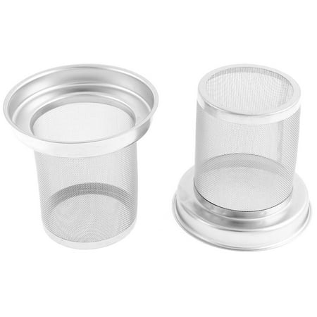 2 Pcs Stainless Steel Round Loose Tea Infuser Filter Strainer Cup