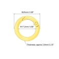 thumbnail image 2 of Unique Bargains Anneaux Toriques Ronds à Ressort, 25 Mm/ 0,98 Pieds Bouton-Pression de Boucle Jaune, Lot de 4, 2 of 5
