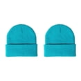 thumbnail image 4 of Qarigey Beanie Hat Gorros de punto Skullcap Thermal para deportes al aire libre Azul cielo Cielo azul 2Conjunto, 4 of 6