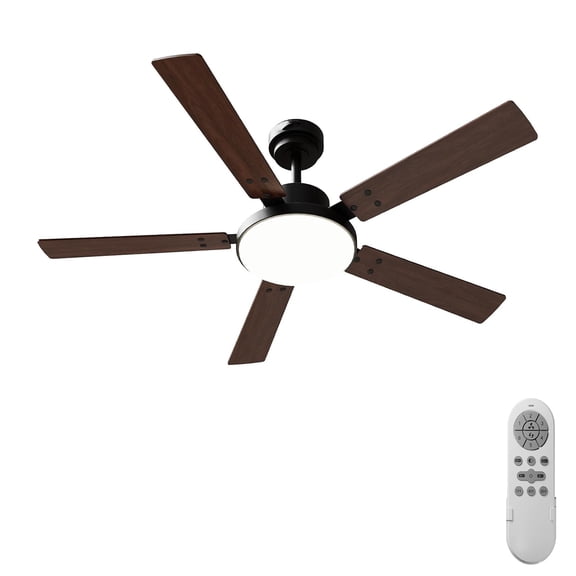 CazToi 52" LED Ceiling Fan Remote 6 Speed Reversible DC Dimmable Timer IndoorOutdoor