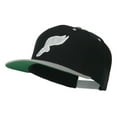 thumbnail image 2 of Track Logo Embroidered Flat Bill Cap - Black Silver OSFM, 2 of 5