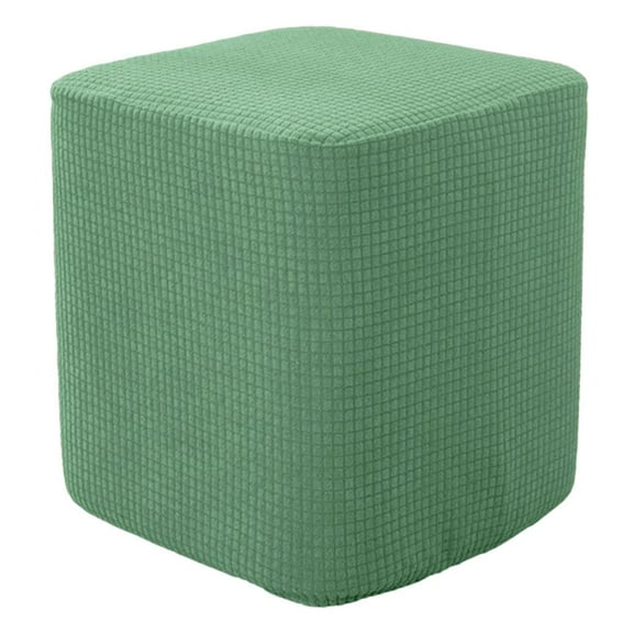 YWMJZEU Square Storage Stool Ottoman Covers Decorative Furniture Cover Elastic Polyester Green