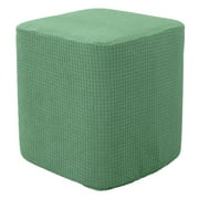Square Ottoman Covers Footstool Slipcover Protector for Living Room Green