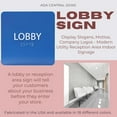 thumbnail image 6 of ADA CENTRAL SIGNS - 6" X6" Lobby Sign - ADA Compliant Tactile Graphics Grade 2 Braille Text Acrylic Wall Signs - Display Slogans, Mottos, Company Logos - Modern Utility Reception Area Indoor Signage, 6 of 7