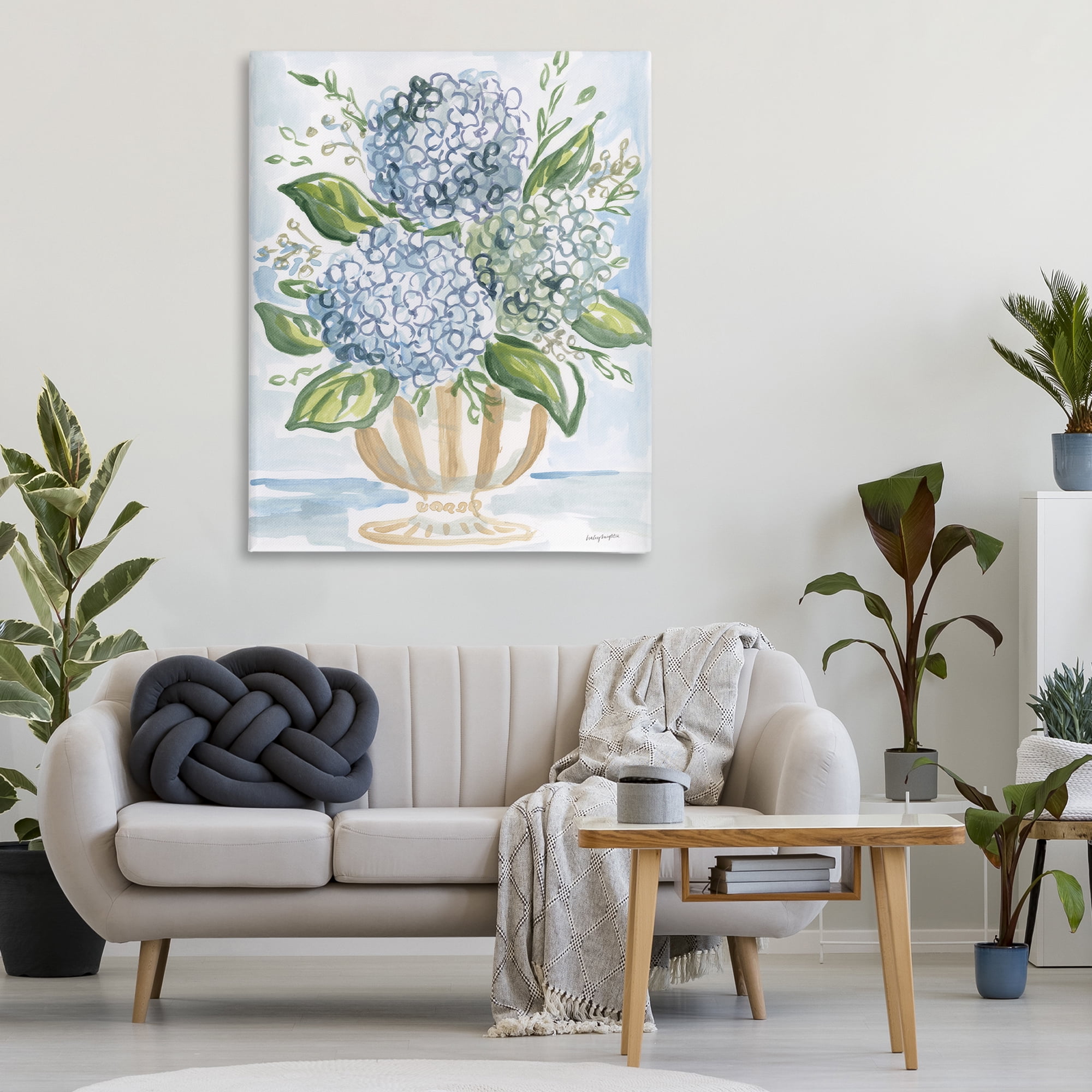 Stupell Industries Serena Pastel Hydrangea Bouquet Canvas Wall Art, design by Haley Knighten