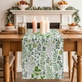 thumbnail image 2 of Table Runner 108 Inches Long for Kitchen Dining, Green Leaves Dresser Scarf Farmhouse, Dining Table Decorations for Wedding/Parties, Elegant Pastoral Summer Botanical Leaf 13 x 108 In, 2 of 8