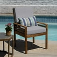 thumbnail image 2 of Heathered Solid Grey Highback Dining Chair Cushion, 2 of 8