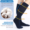 thumbnail image 4 of MD FootThera 6Pairs Cotton Compression Socks for Men & Women Circulation 8-15mmHg Knee High Socks, 4 of 6