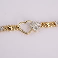 thumbnail image 4 of S & M Jewelry Double Hearts Bracelet, 18 ct. t.w. in Yellow Gold Plated, 4 of 4