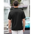 thumbnail image 6 of COOFANDY Mens Untucked Shirts Short Sleeve Button Up Shirts Wrinkle-Free Casual Stretch Dress Shirts, 6 of 9