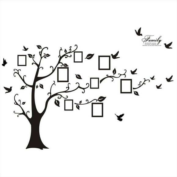 3D PVC Wall Stickers Photo Frames Family Tree Wall Decal Easy to Install Apply DIY Photo Gallery Frame Decor Sticker Home Art Decor
