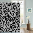 thumbnail image 3 of Fabric Shower Curtain, Farmhouse Botanical Black Leaves Pattern Shower Curtains with 12 Hooks Waterproof Machine Washable Bath Curtains for Bathroom,54 x 78in, 3 of 6
