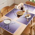 thumbnail image 5 of Purple Ombre Placemats Set of 8 Black Hockey Sticks Minimalist Style Place Mats Indoor Wipeable Table Mats Washable Cloth Dining Table Placemats for Kitchen Holiday Party Home Decor 13x19 Inch, 5 of 9