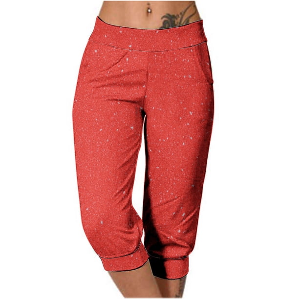 Pantalones Largos Sueltos Casuales de Mujer con Corbata Elástica en la Cintura Y Bolsillos para el Uso Diario