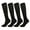 Black, variant on Zipper Compression Socks Men & Women - 3 Pairs Of Closed Toe Compression Socks Knee High Gray 2XL