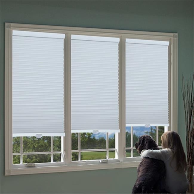 DEZ Furnishings QCLN334480 Cordless Light Filtering Cellular Shade 33.5W x 48H Inches Linen