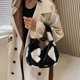 thumbnail image 2 of Cute Plush Heart Top Handle Bag for Ladies Warm Fuzzy Shoulder Bags Carryall for Casual Outfits in Fall and Winter off white, 2 of 5