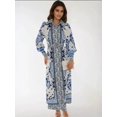 thumbnail image 4 of Printed Long Sleeve Maxi Dress with Belt, 4 of 5