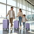 thumbnail image 4 of Tripcomp 5-Piece Hardside Luggage Set with Duffel Bag & Spinner Wheels, 20/24/28 Inch Lightweight ABS Suitcases with TSA Lock, Light Purple, 4 of 13