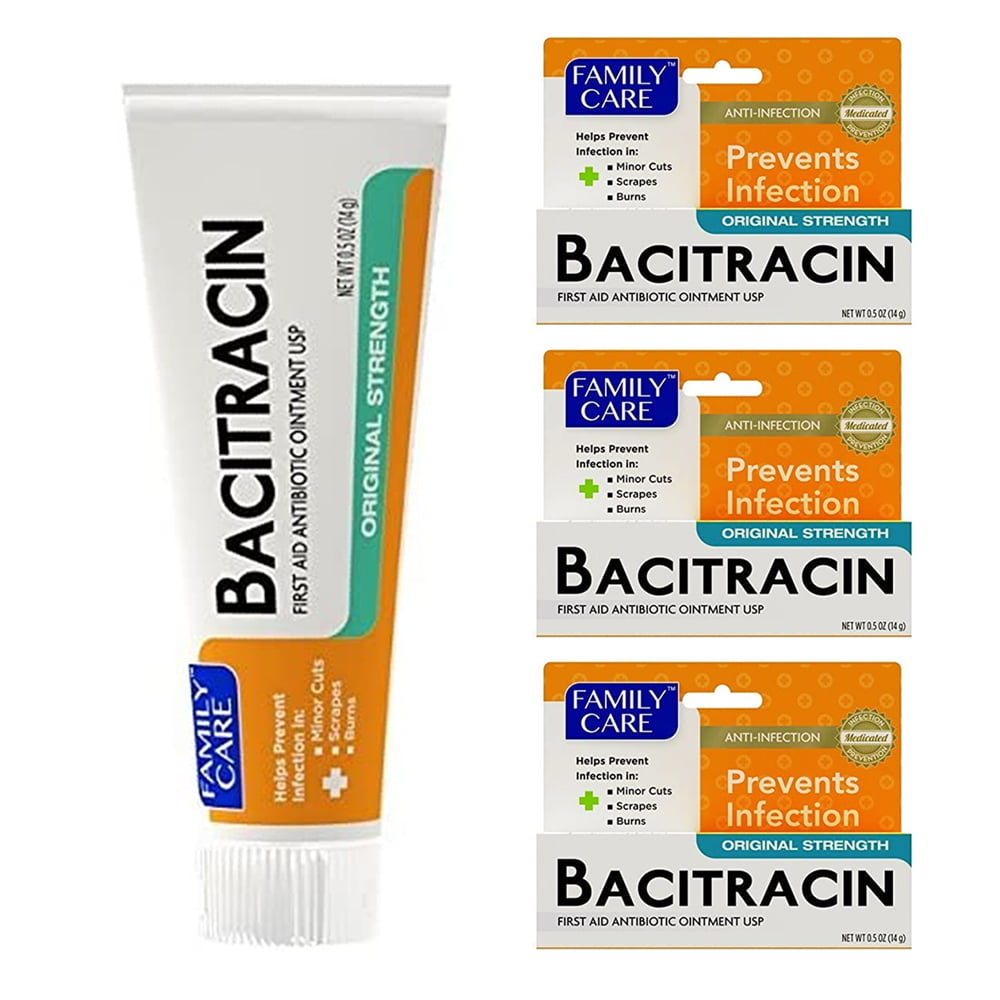 3 Pack Bacitracin Ointment First Aid Antibiotic