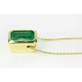 thumbnail image 2 of 1Ct Emerald Cut Lab Created Green Emerald Solitaire Pendant 14k Yellow Gold Plated Silver, 2 of 3