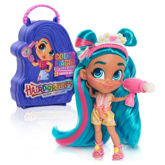 Hairdorables Collectible Doll Color Magic Blow Dry Besties Series 6, styles and case colors may vary, each sold separately,  Kids Toys for Ages 3 Up, Gifts and Presents