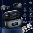 thumbnail image 3 of Open Ear Headphones Wireless Bluetooth 5.3 Earbuds, 40H Playtime with Digital Display, HiFi Stereo, ENC Clear Calls, Lightweight & IPX5 Waterproof Sports Earphones for Running & Workouts(Khaki), 3 of 7