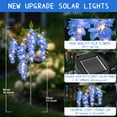 thumbnail image 5 of Qoosea Solar Flowers Lights Outdoor Decorations, Garden Light Waterproof for Outside Yard Decor Led Plant Lamp Patio Lawn Grave Backyard Pathway Decorative 2 pack Blue, 5 of 8