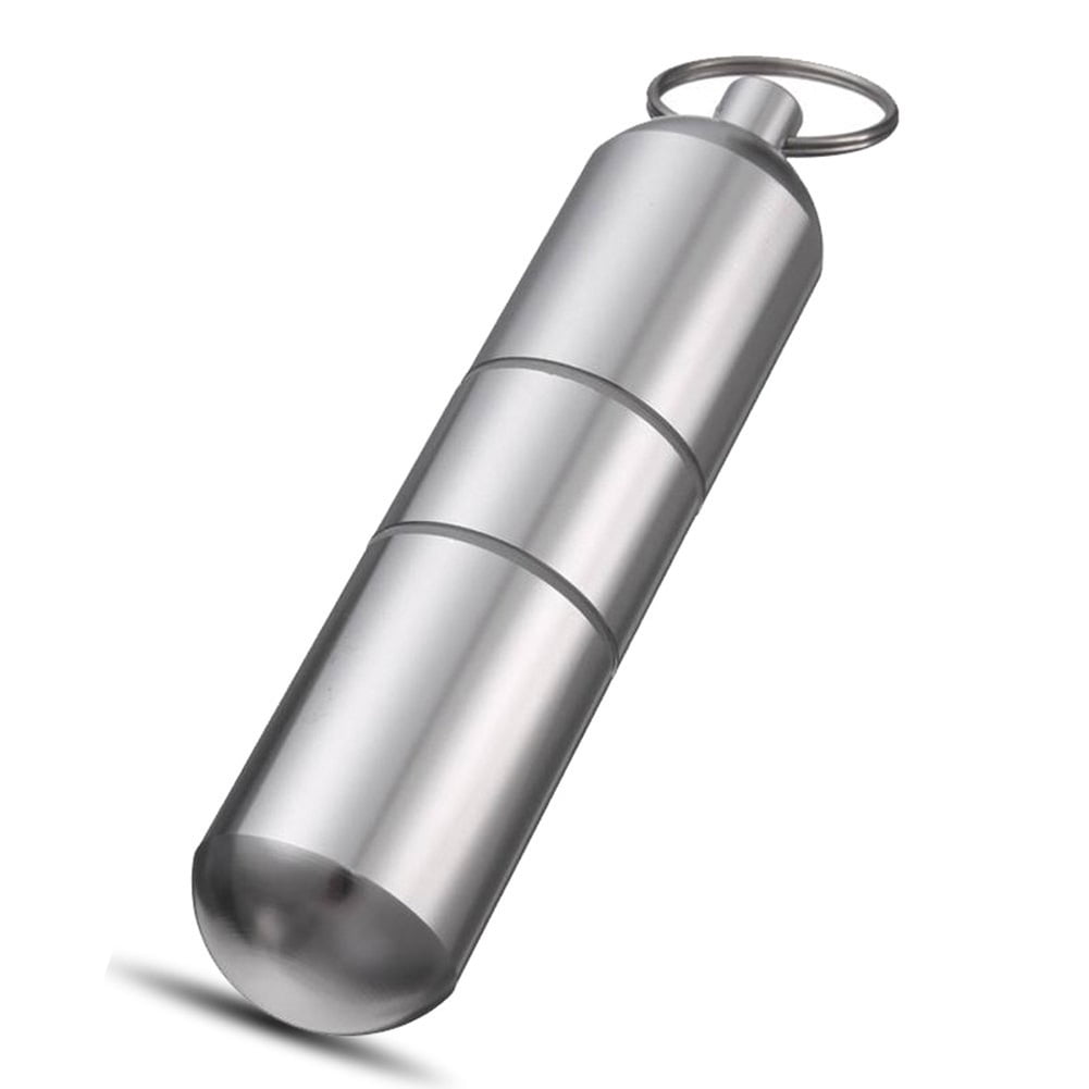 Aluminum Alloy Mini Cigarette Case with Key Chain Portable Waterproof Moisture Proof Storage Box