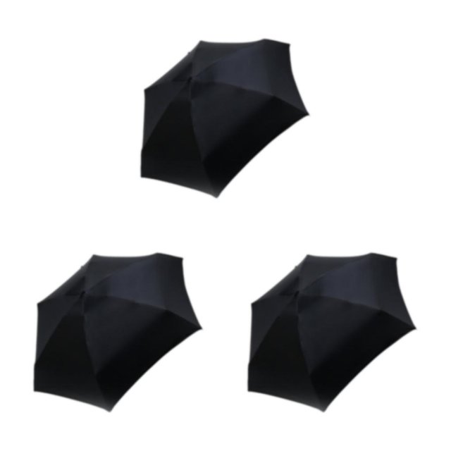 relayinert Practical And Durable Folding Sun Umbrellas For Long-Lasting Windproof black 3Set