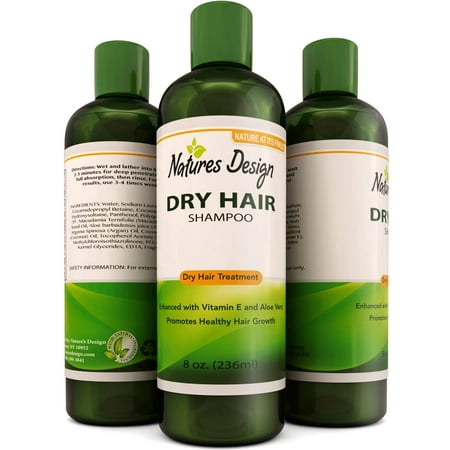 Natures Design Dry Hair Shampoo for Women and Men with Natural Argan Oil Vitamin E and Aloe Vera Nourishing Formula to Reduce Frizz and Tangles Naturally Best Moisturizing Shampoo 8 (Best Vitamins For Dry Hair)