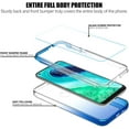 thumbnail image 3 of for Motorola Moto G Fast Case with Screen Protector Heavy Duty Protective 2 in 1 Full Body Shockproof Front Bumper with Anti-Yellowing Clear Phone Case for Moto G Fast(Clear Blue), 3 of 7