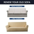 thumbnail image 6 of Dowbom Sofa Cover for 1 2 3 4 Seater,Super Stretch Sofa Slipcover with 2 pcs Pillow Covers Furniture Protector Universal Soft Solid Color Couch Cover for Living Room Bedroom-S(90-140cm)-Beige, 6 of 9
