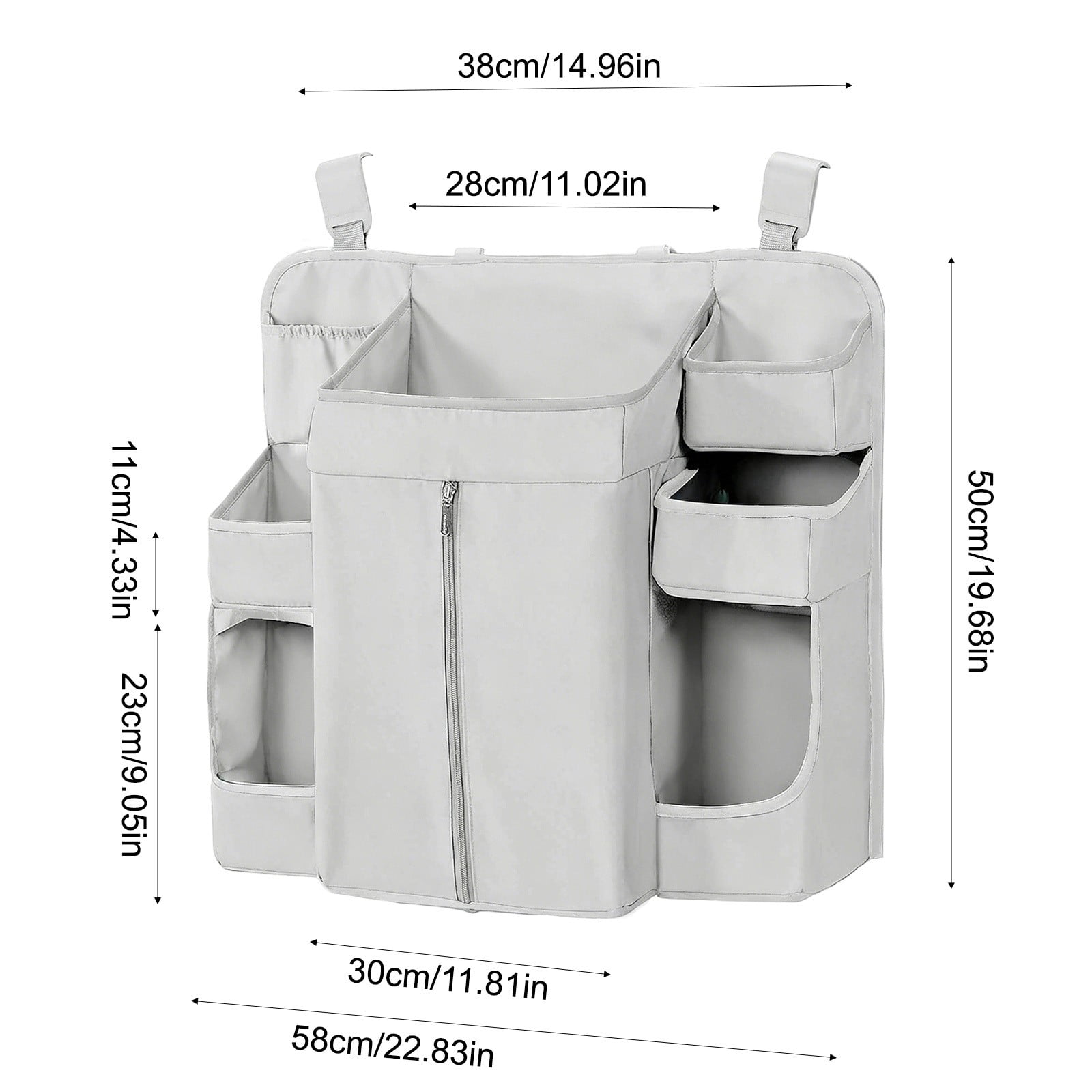 Hanging Diaper Caddy Organizer,Changing Table Diaper Organizer,Baby Hanging Diaper Stacker Nursery Caddy Organizer for Cribs Playyard Baby Essentials Storage,Diaper Holder Organizer