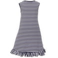 thumbnail image 2 of Toddler Girls Lovely Sleeveless Stripe Crab Birthday Party Flower Girl Dress Navy 2T XS (P501576P), 2 of 4