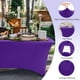 thumbnail image 2 of Mantel ABCCANOPY de spandex morado de 6 pies para mesa rectangular, 2 of 6