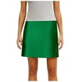 thumbnail image 4 of vigerkar Women's Mini Skirts Casual High Waisted Stain Silk A-Line Zipper Summer Short Skirt Party skirts Green, L, 4 of 4