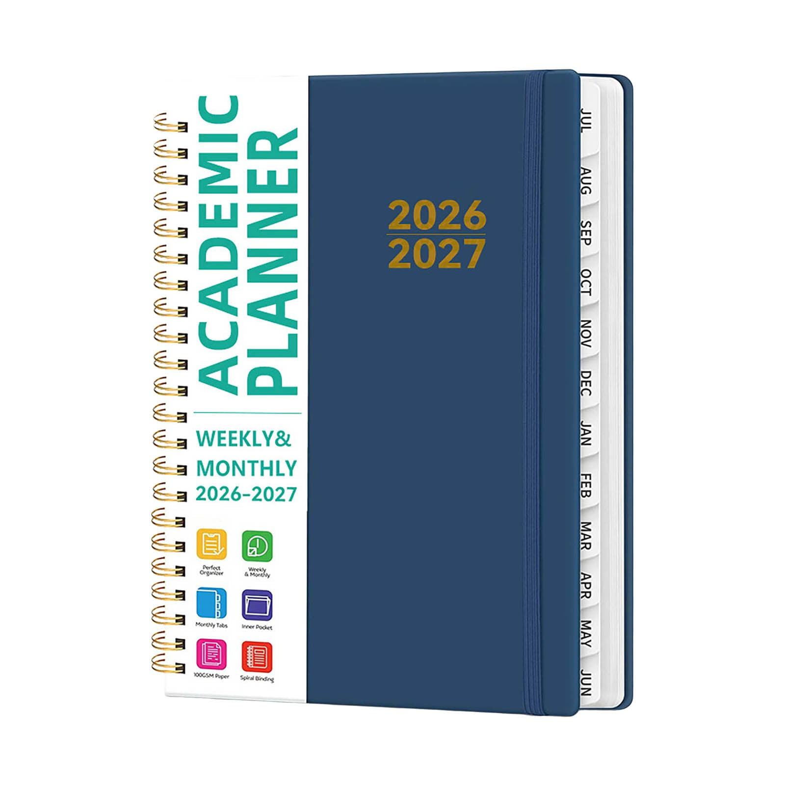 Pocket Calendar Annual Planner Paper Yearly Agenda Notebook Time Management Goal Schedule Organizer for Home Office School
