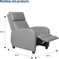 thumbnail image 3 of Sillón De Masaje Reclinable Bluelander Eléctrico Acolchonado con Control Remoto Soporte Lumbar Gris, 3 of 7