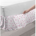 thumbnail image 2 of Princess Bed Skirt, Pattern with Flowers Simple Classic Art Springtime Garden Cheerful, Elastic Bedskirt Dust Ruffle Wrap Around for Bedding Decor, 4 Sizes, Magenta Fuchsia White, by Ambesonne, 2 of 2