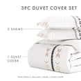 thumbnail image 4 of Noble Linens Clay Natural Geo Lines 3-Piece 3-Piece Duvet Cover Set, King/Cal King, 4 of 11
