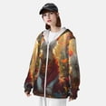 thumbnail image 3 of Fotbe Sunshine Flower Meditating Cat Chaqueta con Protección Solar UPF 50+ para Hombre y Mujer, Camisa con Capucha y Bolsillos-Small, 3 of 7