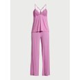 thumbnail image 3 of Sofia Intimates Women's and Plus Modal Cami and Pajama Pants Set, 2-Piece, Sizes XS-3X, 3 of 5