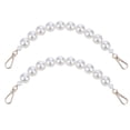 thumbnail image 1 of 2 Pcs 28cm Handbag Pearl Strap Short Handle Replacement Chain Strap Purse Handle, 1 of 9