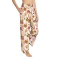 thumbnail image 2 of Daiia Key Lock And Flowers Women's Sleep Pant with Pockets and Drawstring,Pajama Pants-Large, 2 of 9