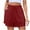 Red, variant on Plebaso Summer Womens Shorts Elastic High Waist Casual Shorts with Pockets Lightweight Plain Beach Shorts