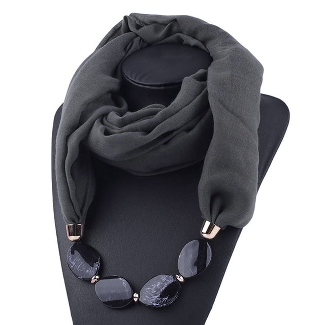DPTALR Femmes Collier Pendentif en Coton et Lin Foulard Style Ethnique Collier Doux Foulard