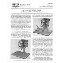 Delta Rockwell 11806 Plywood Table Shaping on 14" 11" Drill Presses REPRINT