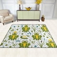 thumbnail image 4 of SKYSONIC Area Rug Pad Cute Frogs Grass On White Nursery Rugs Floor Mat for Kids Playing Room Living Room Bedroom, 63 x 48 inch, 4 of 6